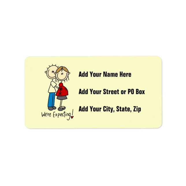 Étiquette Couple Nous attendons des T-shirts et des cadeaux (Devant)