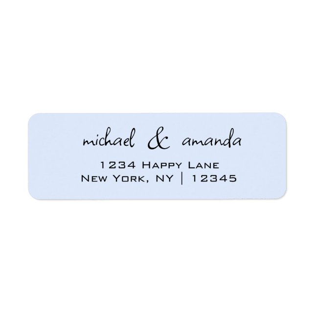Étiquette Couples Simple Minimal Informel Décontracté Bleu c (Devant)
