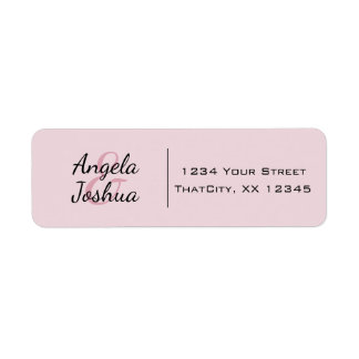 Étiquette Couples Simple Minimal Informel Décontracté Rose N