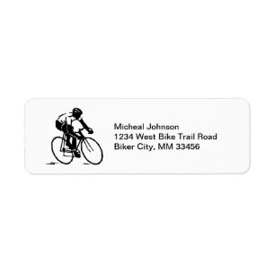 Étiquette Coureur Cycliste en Mouvement Cavalier de Bicyclet