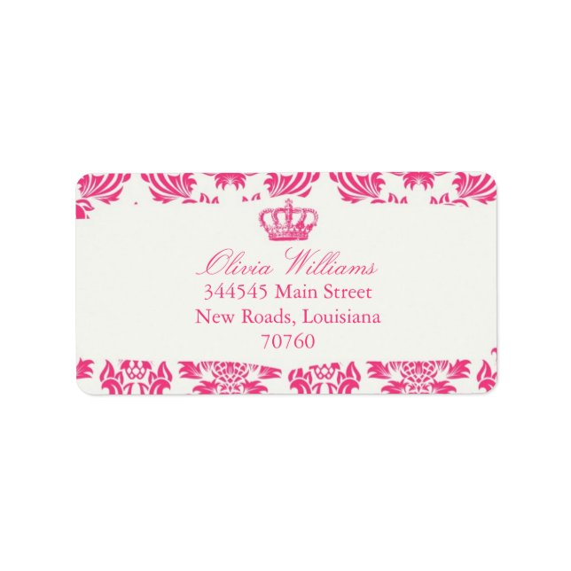 Étiquette Couronne élégante (Devant)