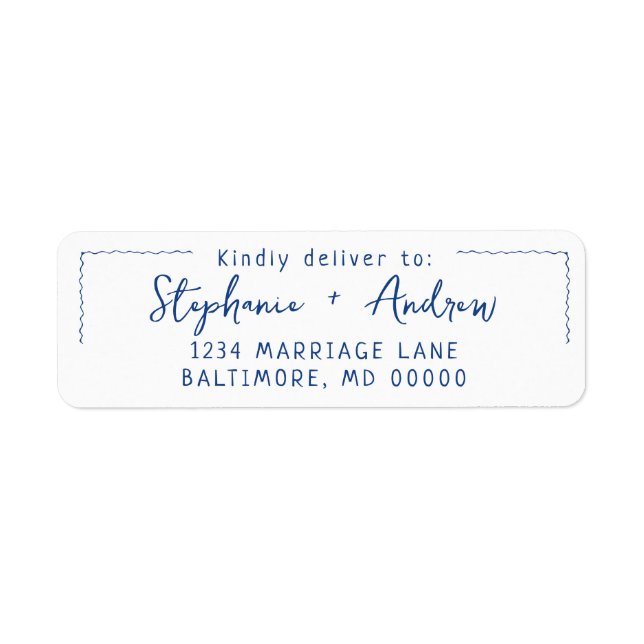 Étiquette Courrier électronique de réponse RSVP à la frontiè (Devant)