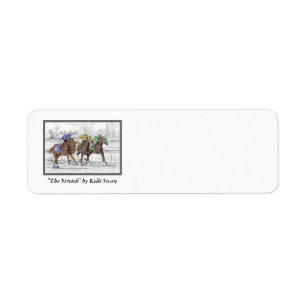 Étiquette Course de cheval trois - cou et cou