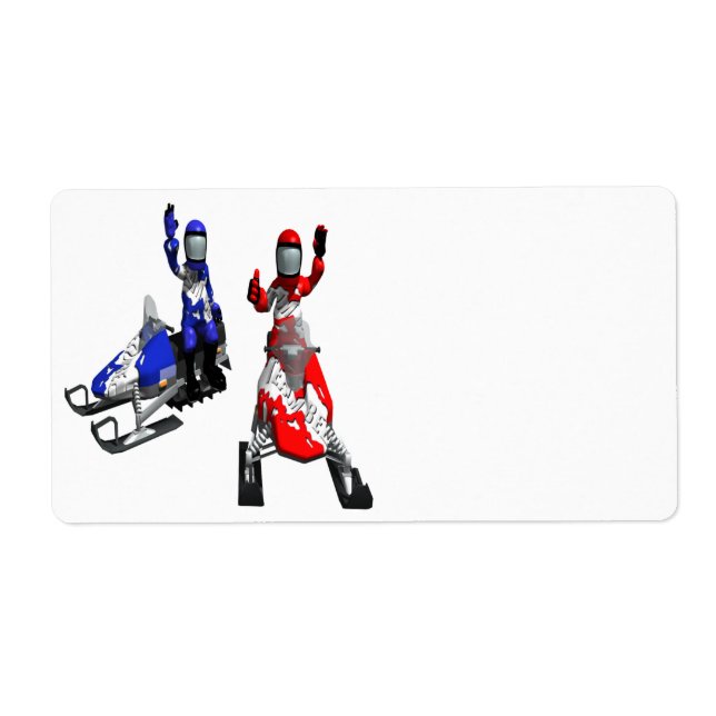 Étiquette Course motoneige (Devant)