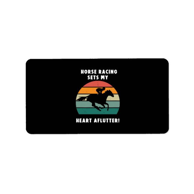 Étiquette Courses de chevaux (Devant)