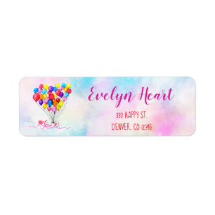 Étiquette Coutume rouge-rose de nuage Girly de coeur d'AMOUR