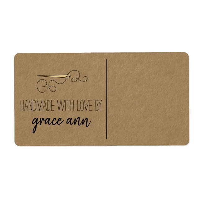 Étiquette Couture rustique | Aigle Kraft Livraison personnal (Devant)