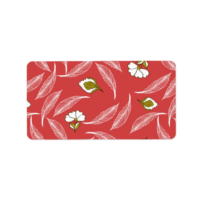 Étiquette Couverture jetée feuille de corail dérivant (Devant)
