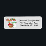 Étiquette Covid Christmas Reindeer Snowman Masque Visage<br><div class="desc">This design created though digital art. It may be personalized in the area provide or customizing by choosing the click to customize further option and changing the name, initials or words. Donc, change le texte color and style or delete the text for an image only design. Contact me at colorflowcreations@gmail.com...</div>