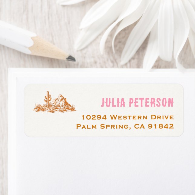 Étiquette Cowgirl Western Rodeo Party  (En situation)