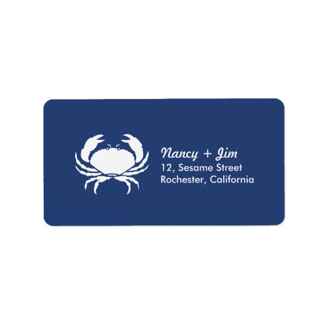 Étiquette Crabe (Devant)