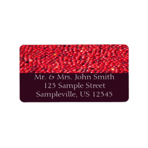 Étiquette Cranberries Festive Rouge