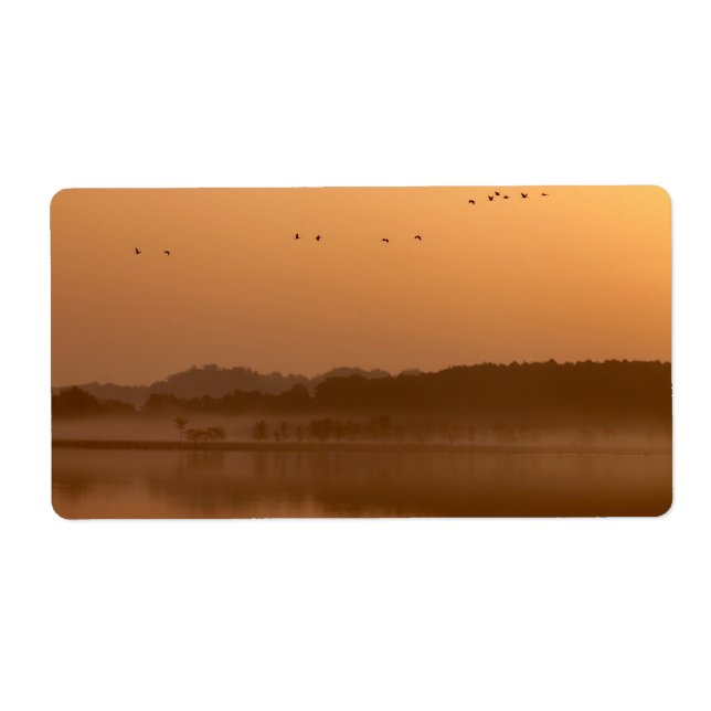 Étiquette Cranes at sunrise (Devant)
