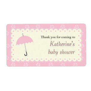 Étiquette cranté de baby shower de dentelle