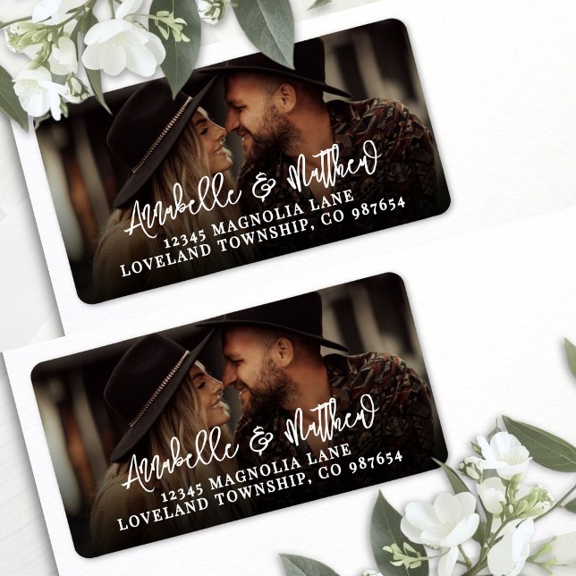 Étiquette Create Your Own Photo Return Address (Create Your Own Photo Return Address Label )