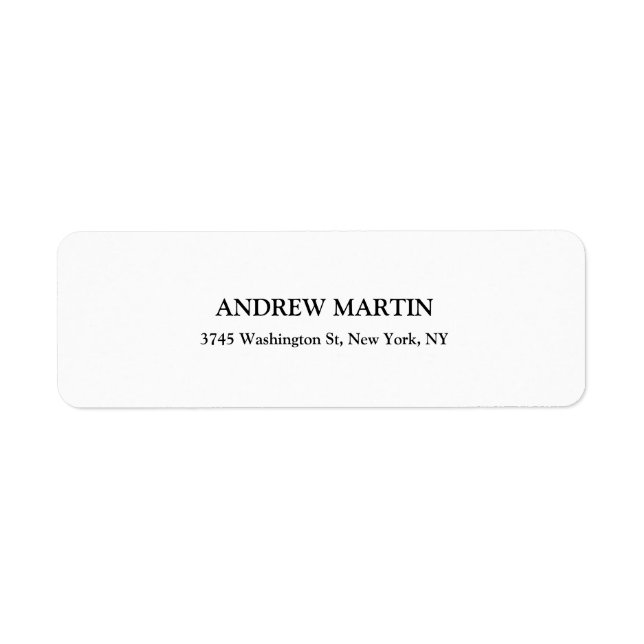 Étiquette Création de style rétro noir et blanc (Devant)