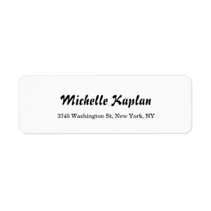 Étiquette Creative classique blanc minimaliste professionnel
