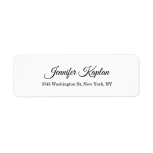 Étiquette Creative classique blanc minimaliste professionnel
