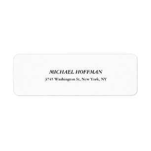 Étiquette Créative Noir & Blanc Classique Italique Cute