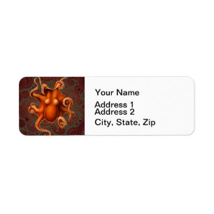 Étiquette Créature du monstre de la mer d'Octopus Cephalapod
