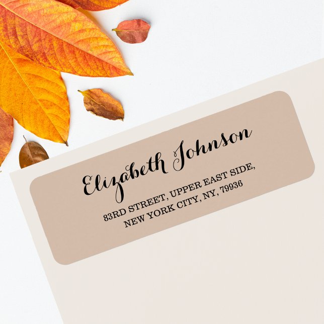 Étiquette Créer une couleur de café élégante personnalisée A (Create Custom Elegant Coffee Color Return Address Label)
