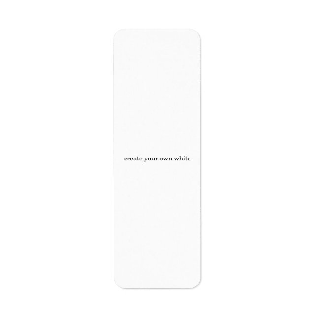 Étiquette créez votre propre blanc  (Devant)