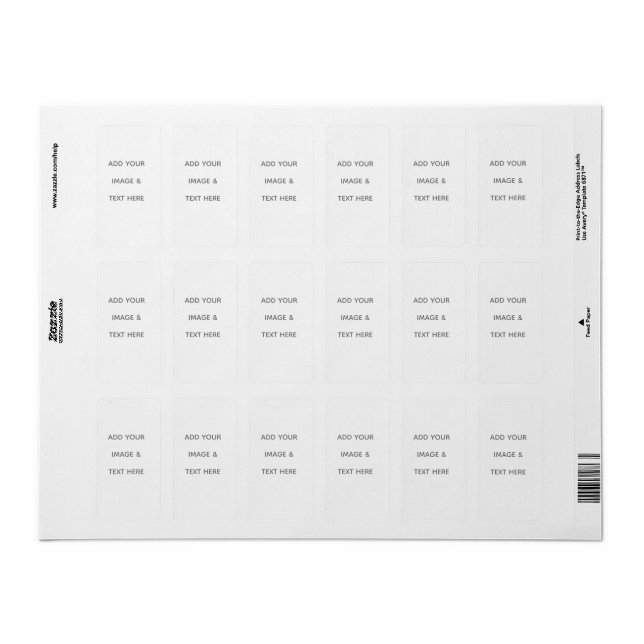 Étiquette Créez votre propre blanc  (Feuille entière)