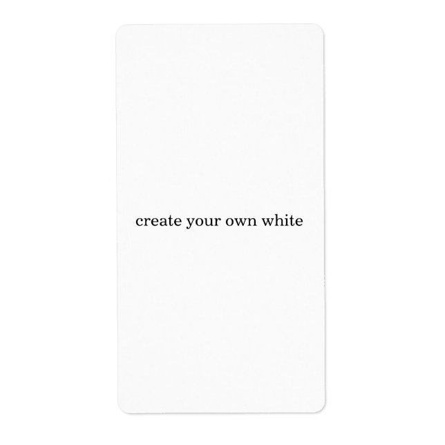 Étiquette créez votre propre blanc  (Devant)
