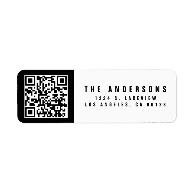 Étiquette Créez votre propre code QR | Adresse de retour mod (Devant)