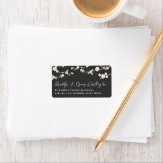 Étiquette Crème blanche Sakura Cerry Blossoms Mariage asiati