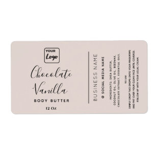 Étiquette Crème de typographie professionnelle votre logo pr