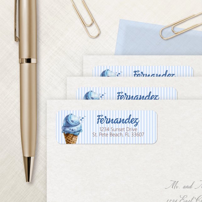 Étiquette Crème glacée Scoop Boys Anniversaire (Créateur téléchargé)