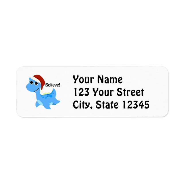 Étiquette Crois ! Père Noël Nessie (Devant)