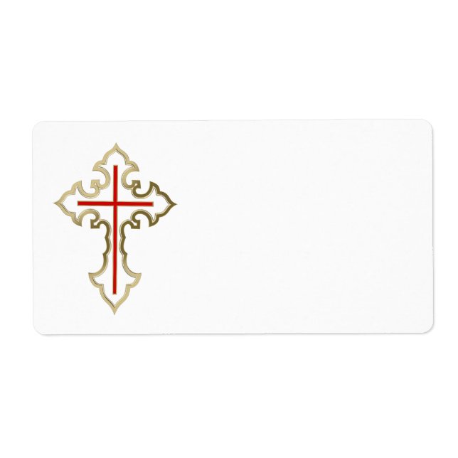 Étiquette Croix chrétienne (Devant)