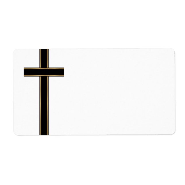 Étiquette Croix chrétienne (Devant)