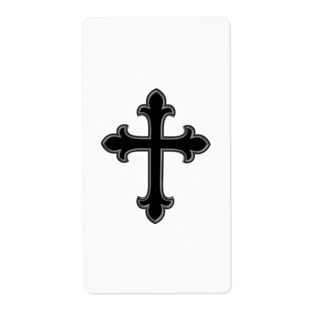 Étiquette Croix chrétienne (Devant)