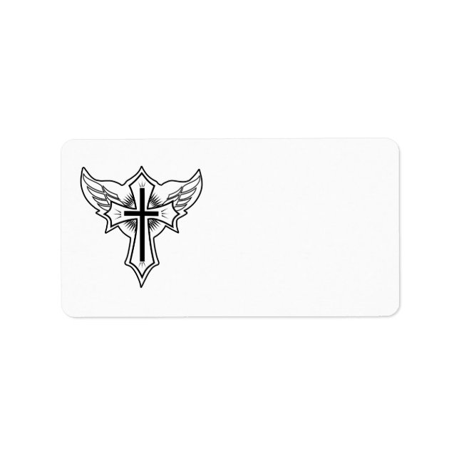 Étiquette Croix chrétienne (Devant)