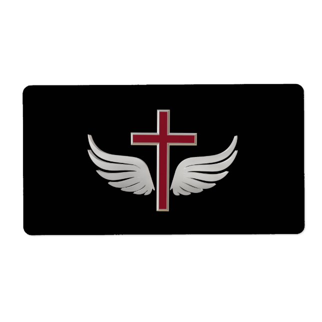 Étiquette Croix chrétienne (Devant)