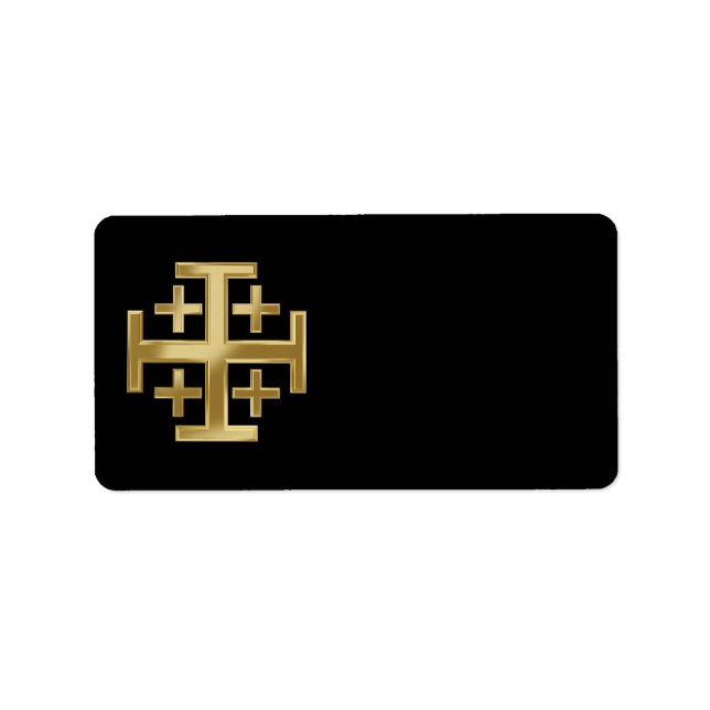 Étiquette Croix chrétienne (Devant)