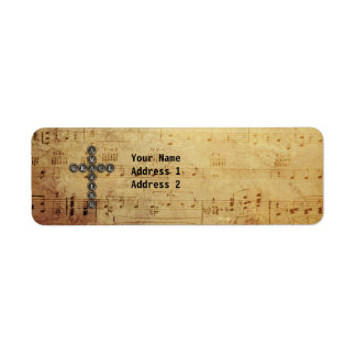 Étiquette Croix de grâce Extraordinaire sur feuille de musiq