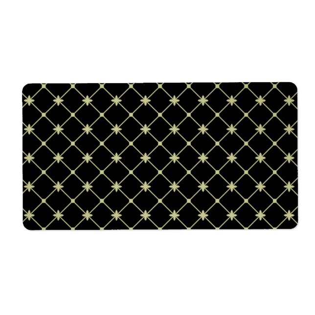 Étiquette Croix d'or sur Modèle noir (Devant)