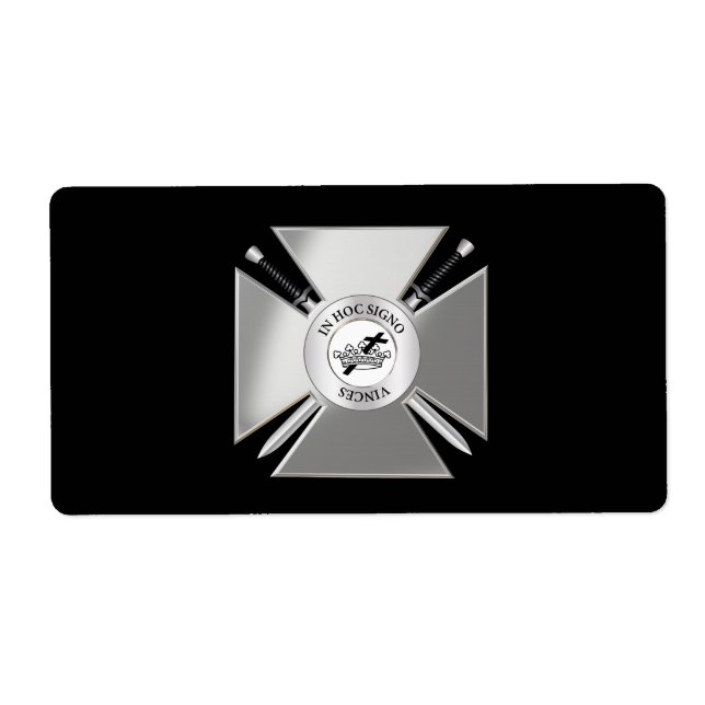 Étiquette Croix maçonnique (Devant)