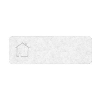 Étiquette Croquis de maison. Gris.