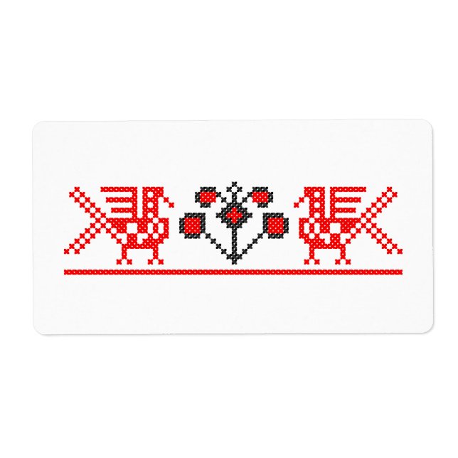 Étiquette Cross-stitch (Devant)