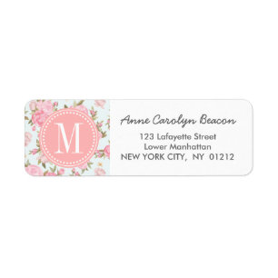 Étiquette Cru floral Girly élégant personnalisé