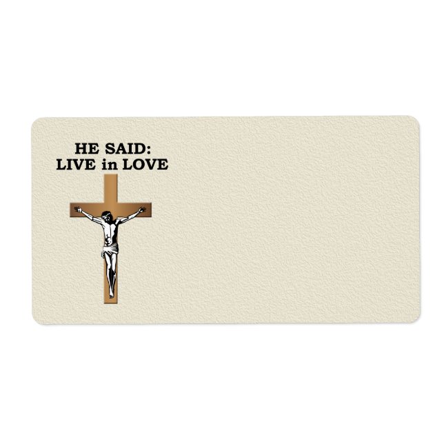 Étiquette Crucifix (Devant)