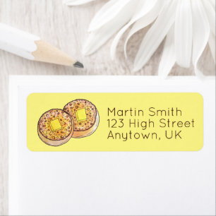 Étiquette Crumpets à beurre chaud Cuisine britannique