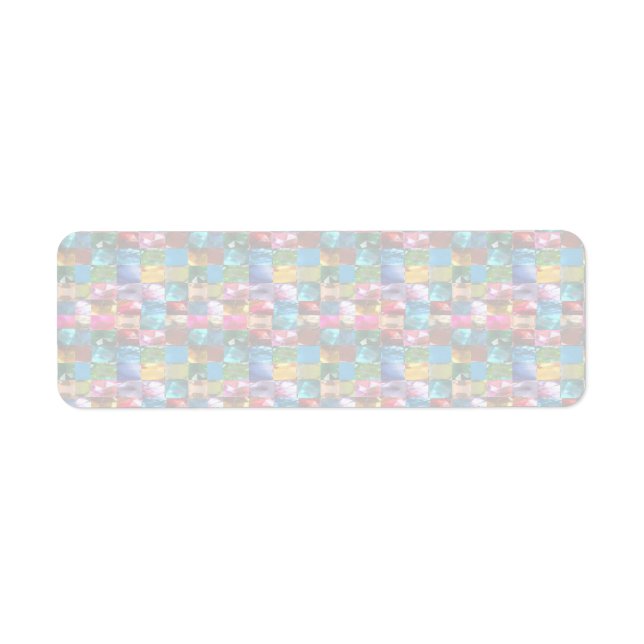 Étiquette Crystal Stones tons clairs (Devant)