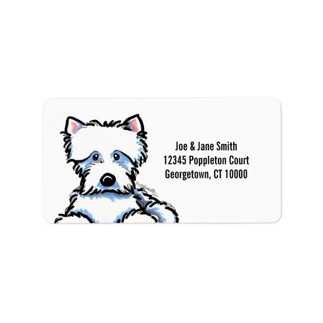 Étiquette Cuddle Me Westie (Devant)