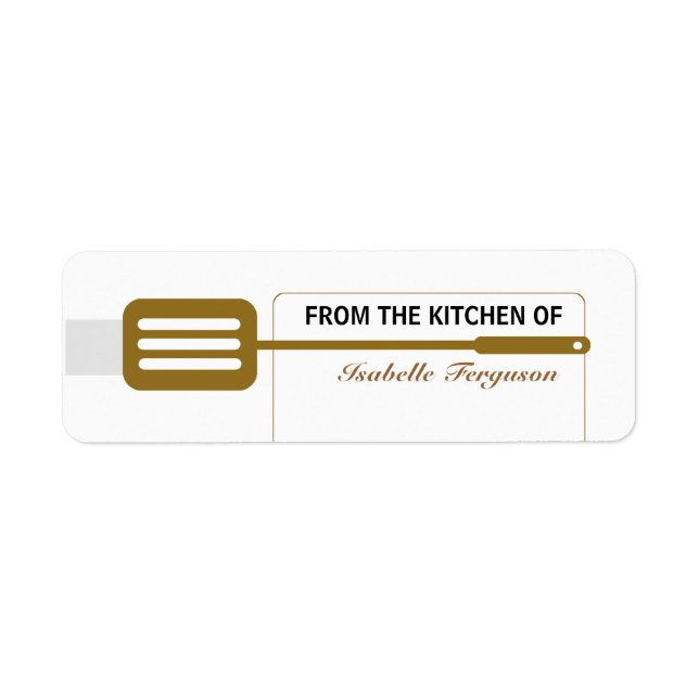 Étiquette Cuisine Brown Spatula (Devant)